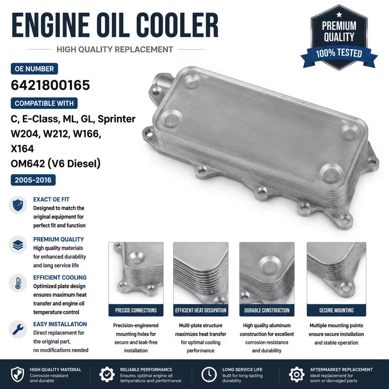 Oil Filter Housing for Mercedes-Benz (W202 / W210 / W463)