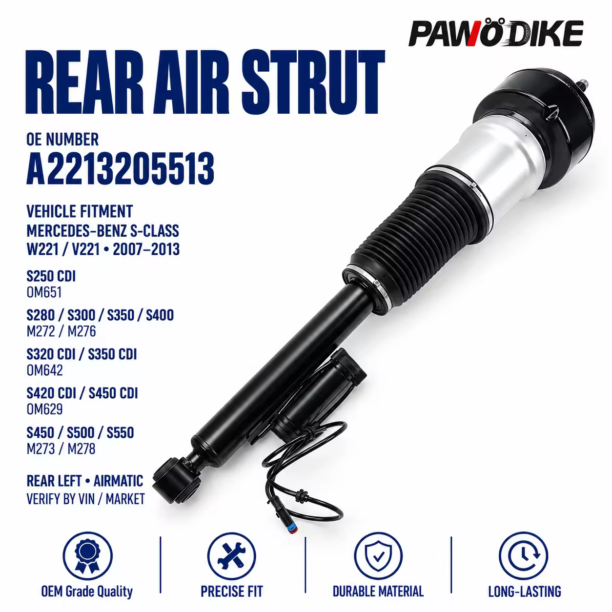 Shock Absorber for Mercedes-Benz S-Class (W221) — view 7