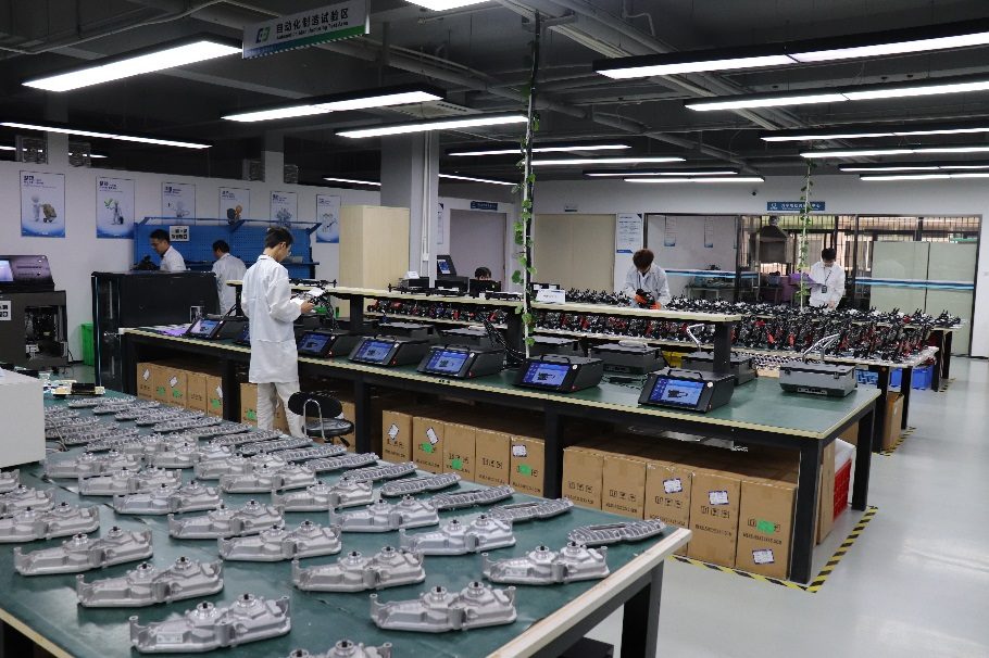 Remanufacturing line — alternators on the bench, PICO Changshu